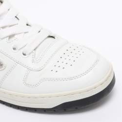 Pre Owned Prada White Leather Downtown Low Top Sneakers Size 37.5