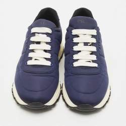 Pre Owned Prada Navy Blue Nylon Prax 01 Low Top Sneakers Size 37.5