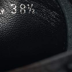 Pre Owned Prada Black Brogue Leather Platform Derby Sneakers Size 38.5