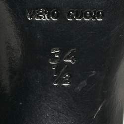 Pre Owned Prada Purple Leather Mary Jane Block Pumps Size 34.5