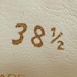 Pre Owned Prada White Canvas Crystal Embellished Slip On Sneakers Size 38.5