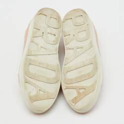 Pre Owned Prada Blush Pink Quilted Leather Low Top Sneakers Size 38.5