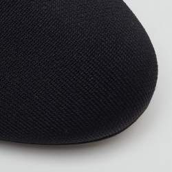 Pre Owned Prada Black Knit Fabric Logo Sock Ankle Booties Size 36.5