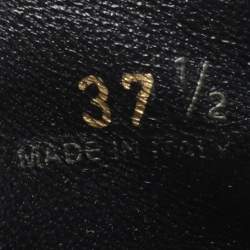 Pre Owned Prada Navy Blue Neoprene Crystal Embellished Slip On Sneakers Size 37.5