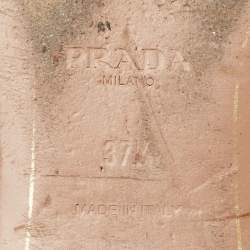 Pre Owned Prada Multicolor Python Leather Flats Slide Size 37.5