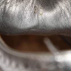 Pre Owned Prada Silver Leather Brogues Oxford Sneakers Size 35