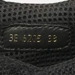 Pre Owned Prada Black Mesh Slip On Sneakers Size 38