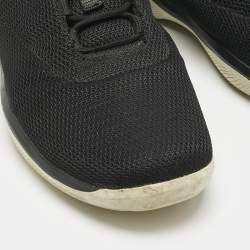 Pre Owned Prada Black Mesh Slip On Sneakers Size 38