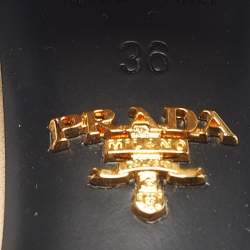 Pre Owned Prada Beige Suede Open Toe Slide Sandals Size 36