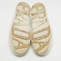 مملوكة مسبقًا Prada Multicolor Leather Macro Low Top Sneakers Size 39.5