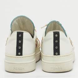 مملوكة مسبقًا Prada Multicolor Leather Macro Low Top Sneakers Size 39.5