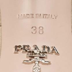 Pre Owned Prada Grey Suede Pointed Toe Mule Sandals Size 38