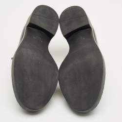 Pre Owned Prada Black Leather Slip On Loafers Size 41