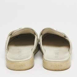 Pre Owned Prada Grey Suede Sabot Mules Size 40.5