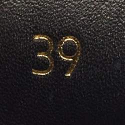 Pre Owned Prada Black Patent Leather Lace Up Brogue Sneakers Size 39