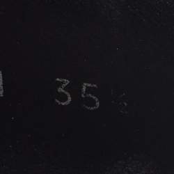 Pre Owned Prada Black Brushed Leather Slip On Loafers Size 35.5