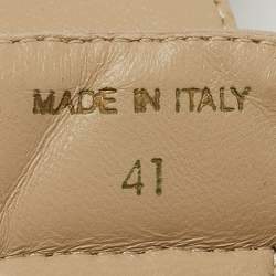 Pre Owned Prada Beige Leather Slingback Sandals Size 41