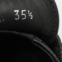 مملوكة مسبقًا Prada Triangle Logo Size 35.5 Black Leather Slip On Loafers