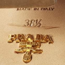 Pre Owned Prada Size 38.5 Purple Suede Strappy Platform Sandals