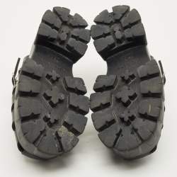 Pre Owned صندل برادا نعل سميك مطاط أسود مقاس 39