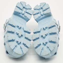 مملوكة مسبقًا صندل برادا بلاتفورم مطاطي أزرق فاتح مقاس 38