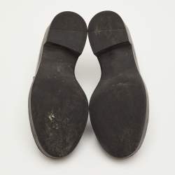 مملوكة مسبقًا حذاء لوفرز برادا بلاك برش جلد مثلث شعار بلاتفورم مقاس 38