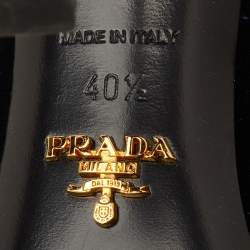 مملوكة مسبقًا Prada Size 40.5 Navy Blue Velvet Crystal Embellished Slide Sandals