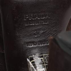 Pre Owned Prada Size 37 Brown Suede Slingback Pumps