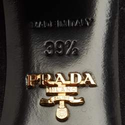 Pre Owned Prada Size 39.5 Black Suede Ankle Length Boots