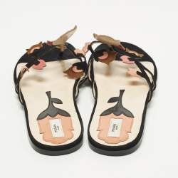 مملوكة مسبقًا Prada Size 39 Multicolor Suede Thong Sandals