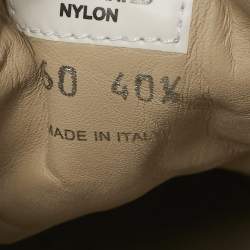 Pre Owned حذاء رياضي برادا دوبل ويل نايلون بيج برباط مقاس 40.5