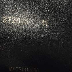 Pre Owned حذاء رياضي برادا إسفين جلد أسود مقاس 41