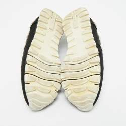 Pre Owned حذاء رياضي برادا سليب أون كانفاس مرصع مقاس 40