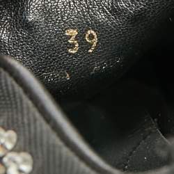 Pre Owned حذاء رياضي برادا سليب أون كانفاس مرصع مقاس 40