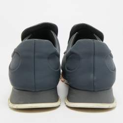 مملوكة مسبقًا Prada Catch Me If You Can Size 39 Grey Neoprene Crystal Embellished Slip On Sneakers