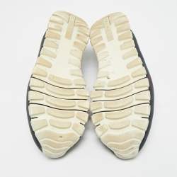 مملوكة مسبقًا Prada Catch Me If You Can Size 39 Grey Neoprene Crystal Embellished Slip On Sneakers