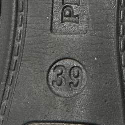 مملوكة مسبقًا Prada Catch Me If You Can Size 39 Grey Neoprene Crystal Embellished Slip On Sneakers