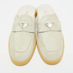 مملوكة مسبقًا Prada Astral Size 40 Grey Suede Mules