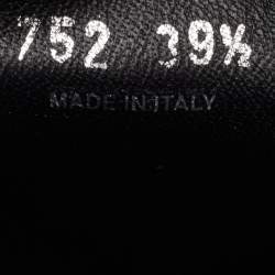 Pre Owned Prada Size 39.5 Black Neoprene Crystal Embellished Slip On Sneakers