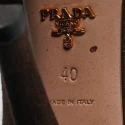 مملوكة مسبقًا Prada Size 40 Brown Suede Platform Pumps