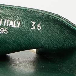 Pre Owned صندل سلايد برادا كانفاس بيج بالشعار إسبادريل نعل سميك مقاس 40.5