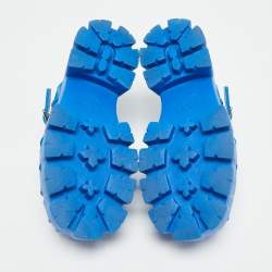 Pre Owned صندل برادا مطاطي أسود مظهر ضخم مقاس 42