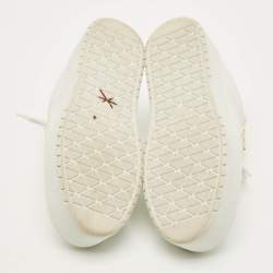 Pre Owned Prada Downtown Size 35 White Leather Bold Platform Low Top Sneakers