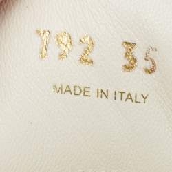 Pre Owned Prada Downtown Size 35 White Leather Bold Platform Low Top Sneakers