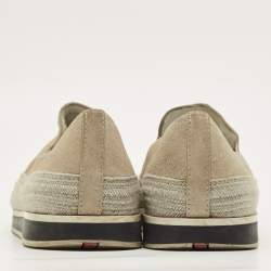 مملوكة مسبقًا Prada Size 38.5 Grey Suede Slip On Sneakers