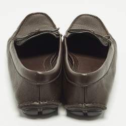 مملوكة مسبقًا Prada Size 37.5 Brown Leather Slip On Loafers