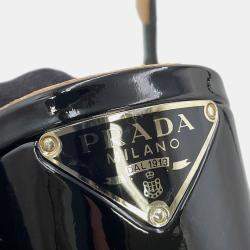 Pre Owned Prada Slingback Pumps Black Patent Leather Size 36