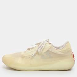 Pre Owned Prada x Adidas Luna Rossa Size 40 2/3 Beige Nylon Sneakers