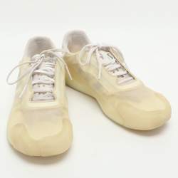 مملوكة مسبقًا Prada x Adidas Luna Rossa Size 40 2/3 Beige Nylon Sneakers