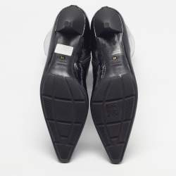 Pre Owned Prada Size 39 Black Patent Leather Pointed Toe Knee Length Boots